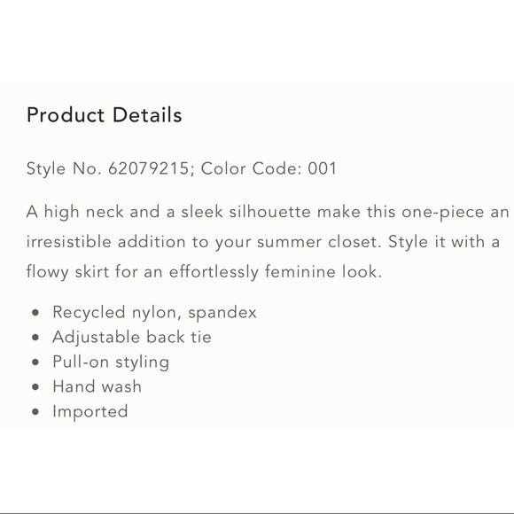 Anthropologie High-Neck One-Piece Swimsuit NWT Size M - Picture 15 of 15